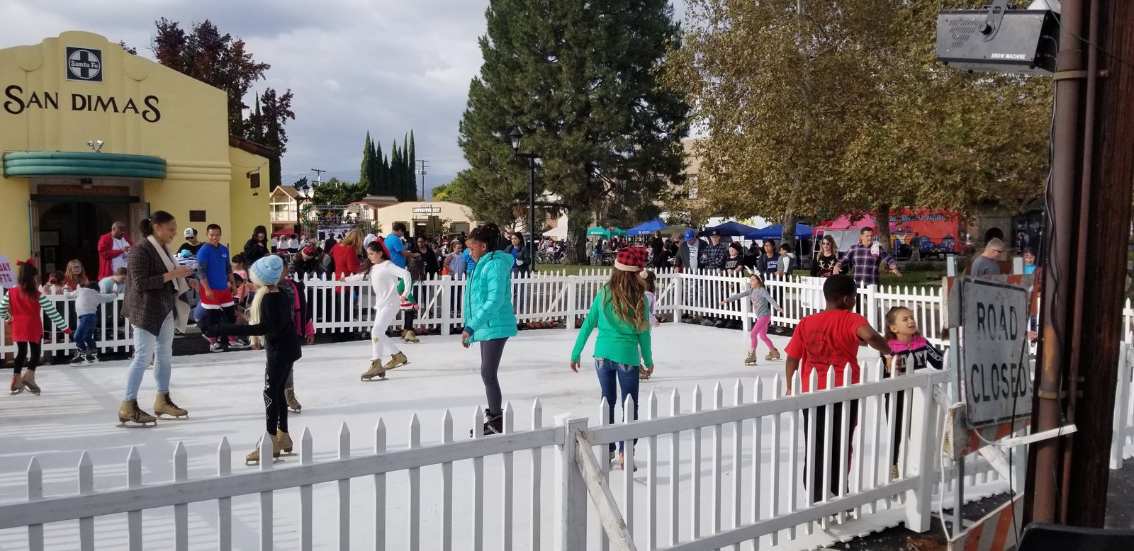 Daytime community skating event in San Dimas